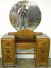  Burl Walnut Art Deco Vanity 