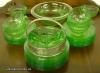  Green Depression Glass 