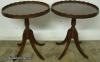  Pair Mahogany Pie Crust Tables 