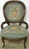  Victorian Needlepoint Palor Chair 