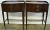  Pair Flame Mahogany Night Stands 