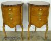  Pair French Paint Decorated Night Stands 