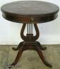  Mahogany Lyre Base Drum Table 