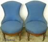  Pair Walnut Victorian Palor Chairs 