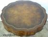  Flame Mahogany Drum Table Leather Top 