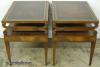  Pair Weiman Mahogany Leather Top Tables 