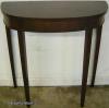  Mahogany Demilune Console Table 