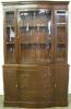 Mahogany Curved Glass China Cabinet 