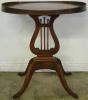  Mahogany Lyre Base Oval Table 