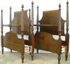 Mahogany Twin Poster Beds 