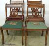  Mahogany Lyre Back Needlepoint Chairs 