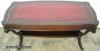  Mahogany Leather Top Coffee Table 