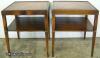  Pair Mahogany Leather Top Tables 