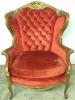  French Gilded Wingback Chair 