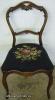  Victorian Walnut Needlepoint Chair 