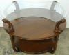  Glass Top Mahogany Coffee Table 