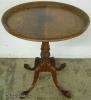  Ornate Burl Walnut Pie Crust Table 