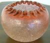  Cranberry Overshot Rose Bowl 