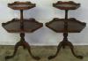  Pair Mahogany Tier Tables 